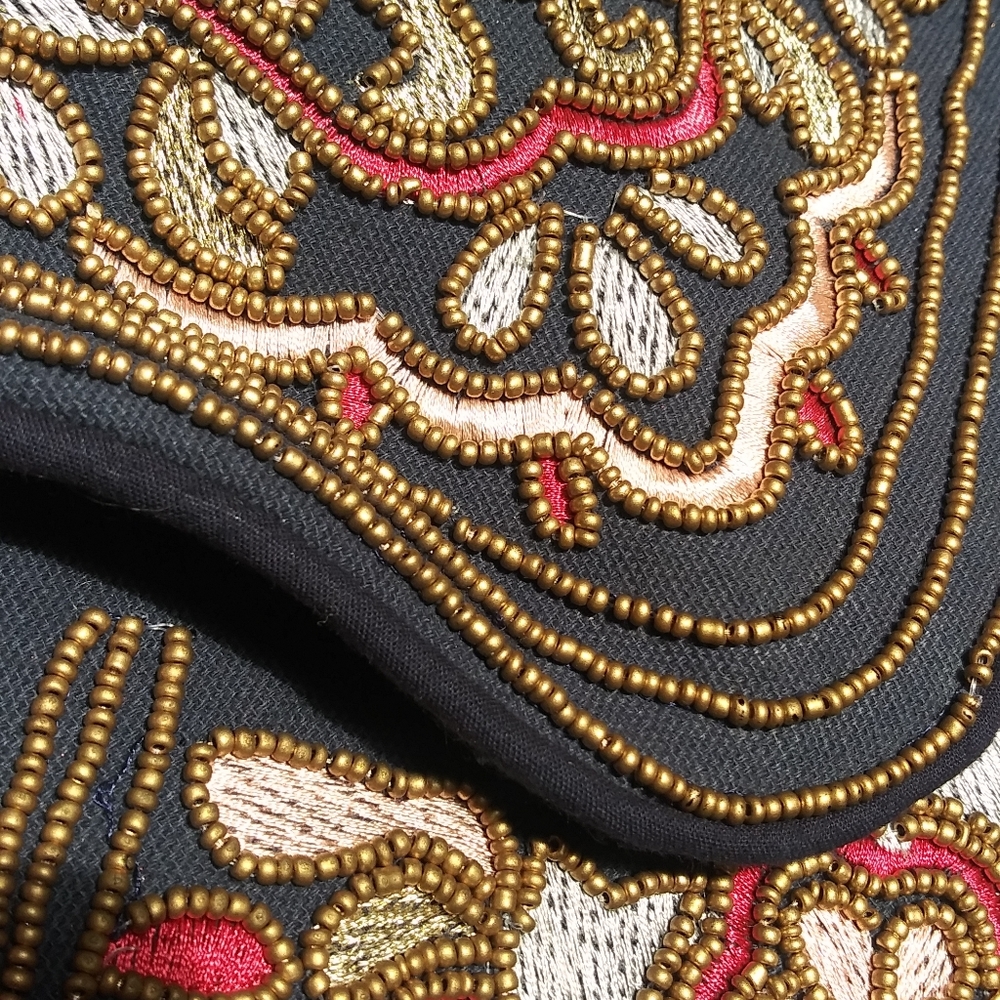 Beaded Large Clutch/Over shoulder purse